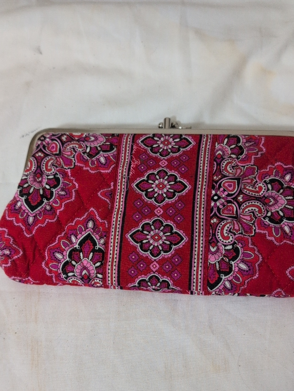 Pink Patterned Floral Clutch Wallet
